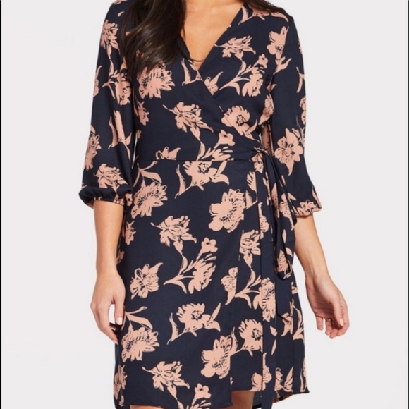 Allison Joy Dresses & Skirts - Allison Joy Jocelyn Navy Wrap Dress from Evereve